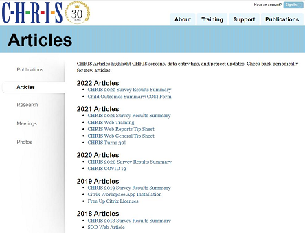 Articles Screenshot