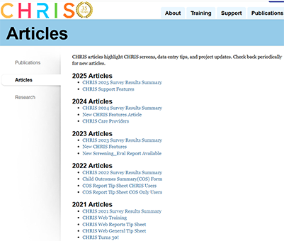 Articles Screenshot